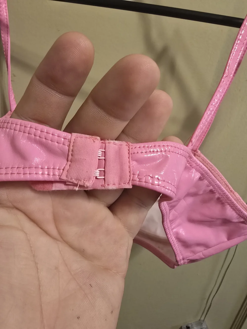 Pink Vinyl Bralette